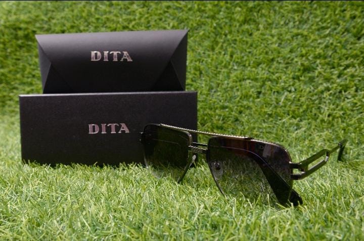 Dita Black Gold Frame Sunglasses