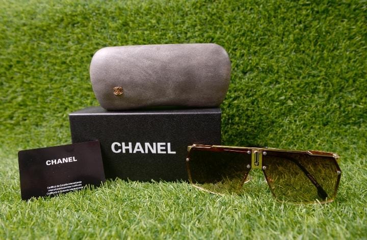 CHANEL Men's Golden Sunglasses