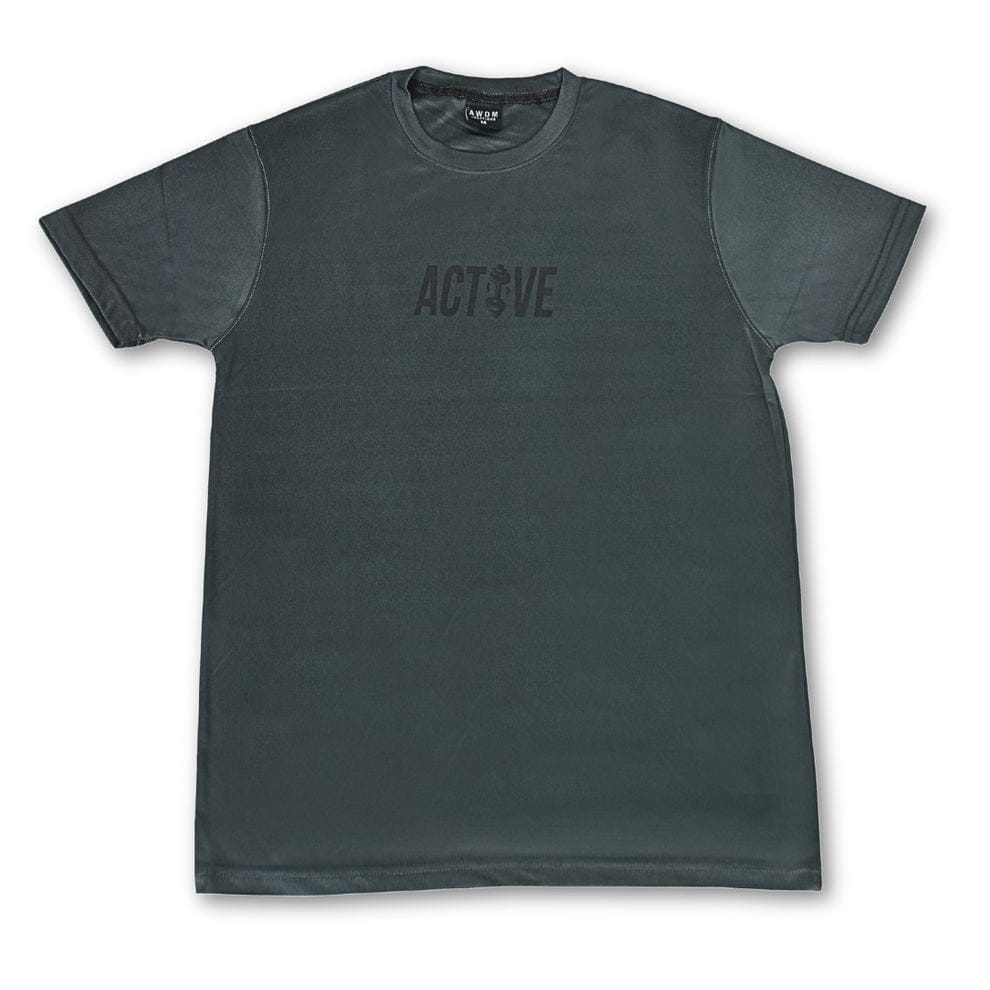 Active Dark Grey Neck Crew t-shirt